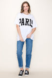 Paris oversized crop top