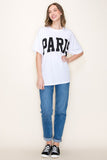 Paris oversized crop top
