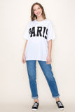 Paris oversized crop top