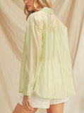Sheer Oversized Top With Cami