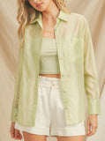 Sheer Oversized Top With Cami