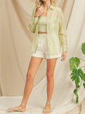Sheer Oversized Top With Cami