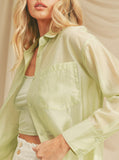 Sheer Oversized Top With Cami