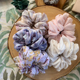 Fluffy print jumbo scrunchie