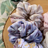 Fluffy print jumbo scrunchie