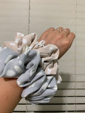 Fluffy print jumbo scrunchie