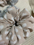 Fluffy print jumbo scrunchie