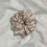 Fluffy print jumbo scrunchie