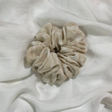 Fluffy print jumbo scrunchie