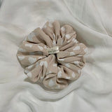 Fluffy print jumbo scrunchie