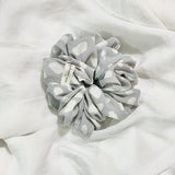 Fluffy print jumbo scrunchie