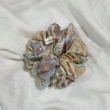 Fluffy print jumbo scrunchie