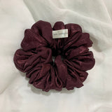 Silky jacquard jumbo scrunchie