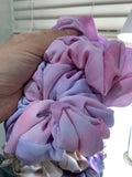 Fluffy print jumbo scrunchie