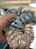 Fluffy print jumbo scrunchie