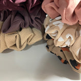 Fluffy print jumbo scrunchie