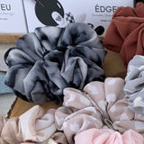 Fluffy print jumbo scrunchie