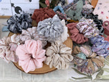 Fluffy print jumbo scrunchie